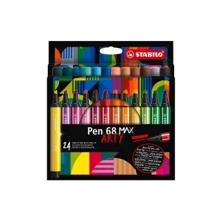 STABILO Crayon feutre Pen 68 MAX ARTY Étui de 24