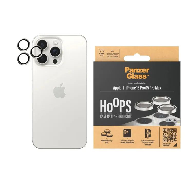 Panzerglass Lens Protector Rings HOOPS iPhone 15 Pro - 15 Pro Max Argent