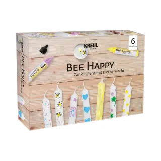 Kreul Peinture pour bougie Bee Happy 6 pièces, 29 ml chacune