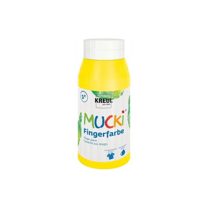 Kreul Peinture aux doigts Mucki 750 ml, jaune