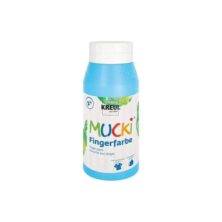 Kreul Peinture aux doigts Mucki 750 ml, bleu clair