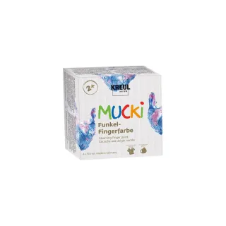 Kreul Peinture aux doigts Mucki 150 ml, 4 pièces