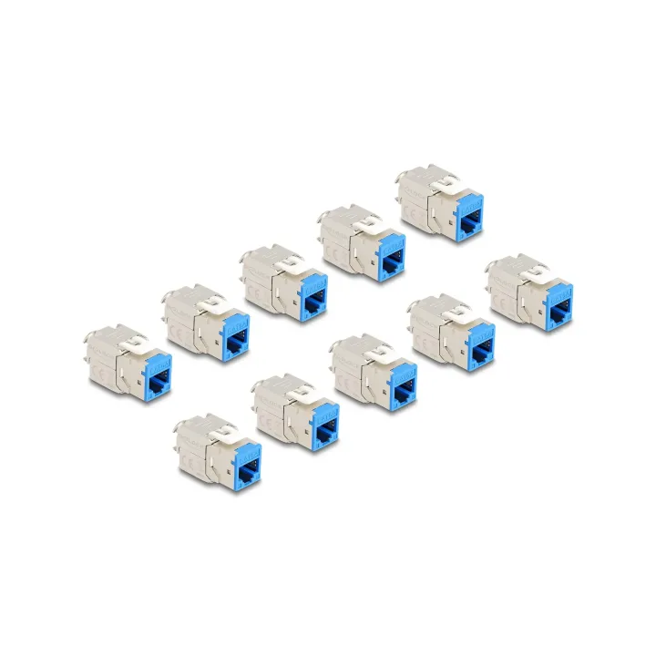 Delock Module Keystone RJ45 vers LSA Cat.6A Bleu, 10 unités