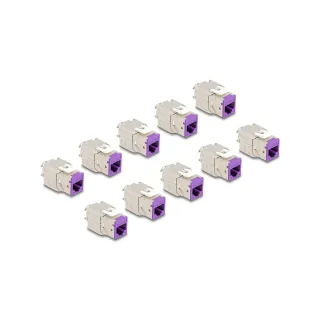 Delock Module Keystone RJ45 vers LSA Cat.6A Violet, 10 unités