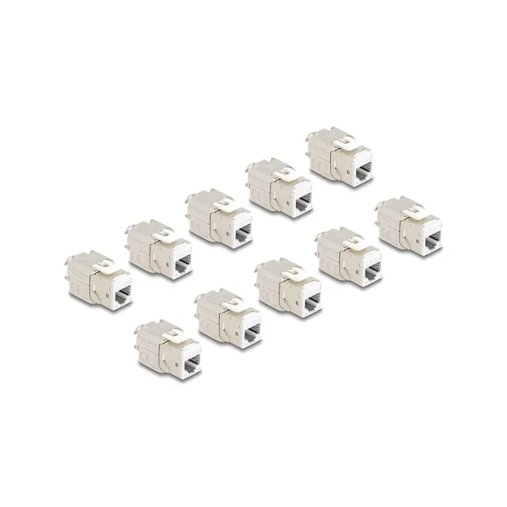 Delock Module Keystone RJ45 vers LSA Cat.6A Blanc, 10 unités