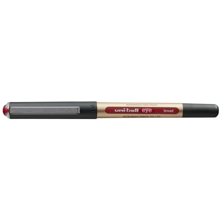 Uni Stylo à bille roulante Eye broad 0.65 mm, Rouge