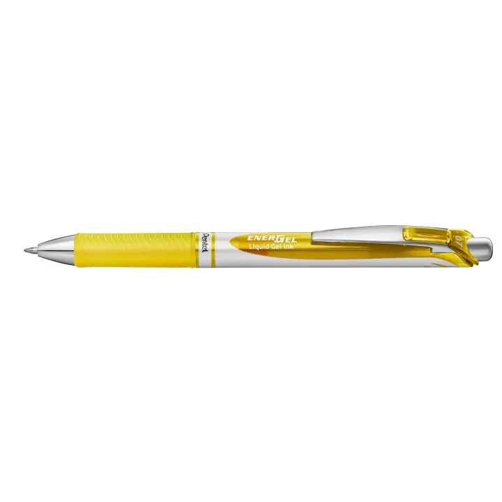 pentel Stylo à encre gel EnerGel 0.7 mm, jaune