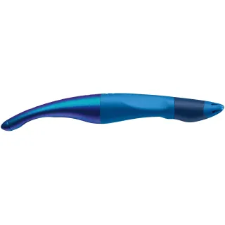 STABILO Stylo à bille roulante Easy Original Holograph 0.5 mm, gauche, bleu