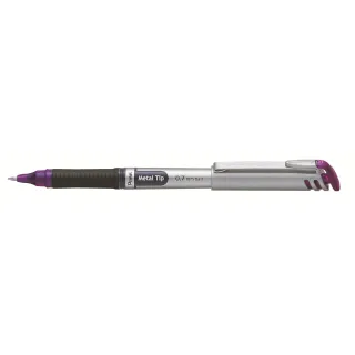 pentel Stylo à encre gel Liquid EnerGel avec pointe métallique de 0.7 mm, violet