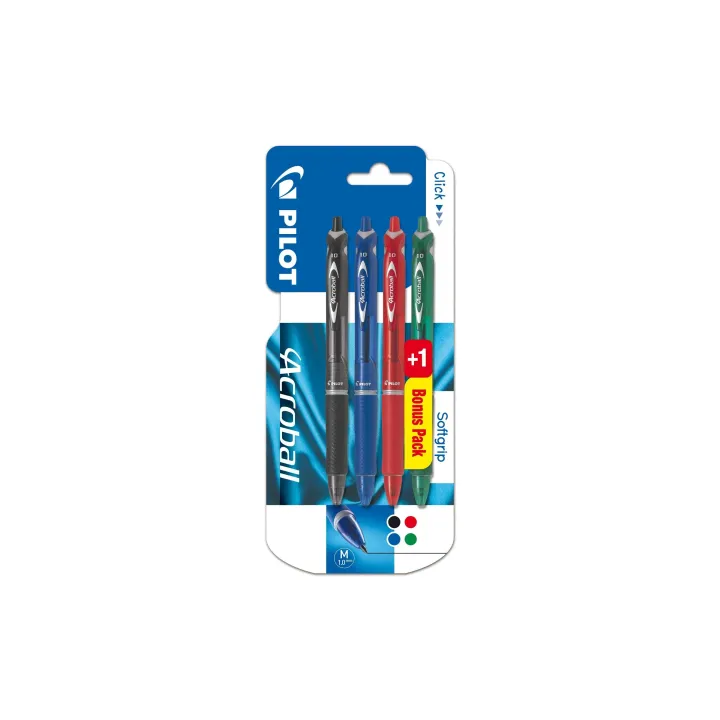 Pilot Stylo bille BG Acroball 3 1, 1,0 mm, Multicolore