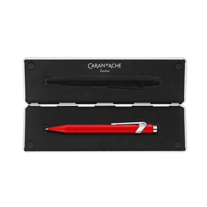 Caran dAche Stylo à bille roulante 849 Ligne classique M, rouge