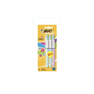 BIC Stylo à bille multicolore 4 Colours Original 3 pcs. Pastel