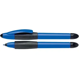 Schneider Stylo à bille roulante Base Ball 0.5 mm, Bleu-Noir