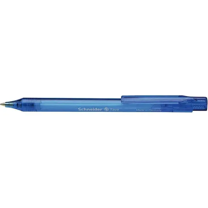 Schneider Stylo bille Fave 0.5 mm, Bleu, 50 pièces