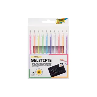 Folia Stylo à encre gel Black Style Pastel 10 stylos