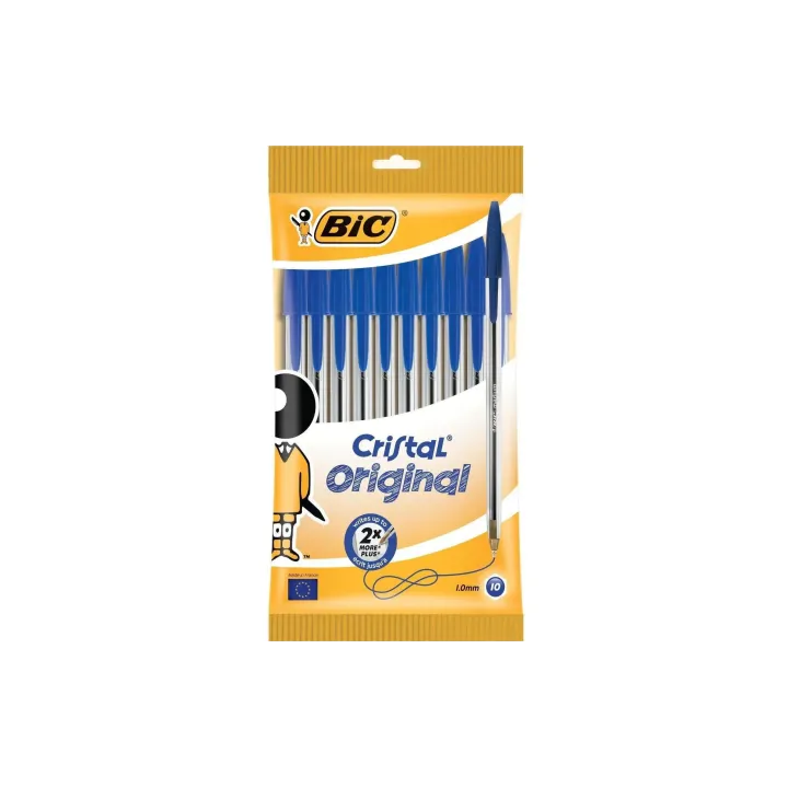 BIC Stylo bille Cristal Origin 0.32 mm, bleu, 10 pièces