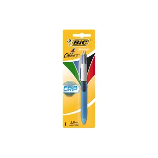 BIC Stylo à bille multicolore 4 Colours Grip 0.4 mm, 1 pièce