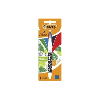 BIC Stylo à bille multicolore 4 Colours Velours 1 pièce