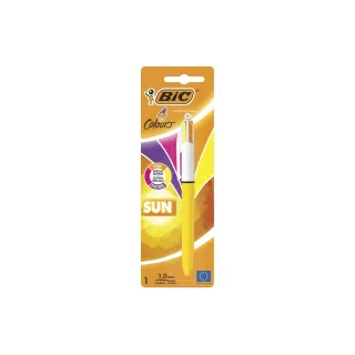 BIC Stylo à bille multicolore 4 Colours Sun 0.4 mm, jaune