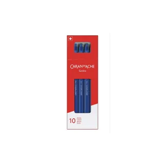 Caran dAche Stylo bille 825 Bleu, 10 pièces