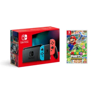 Nintendo Switch Rouge-bleu avec Mario Party Superstars