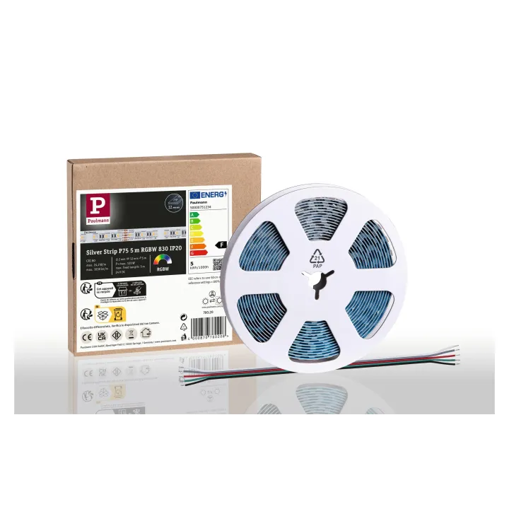 Paulmann Pro LED Strip Silver P75 830 5m 121W 700 lm-m 84LEDs-m RGBW