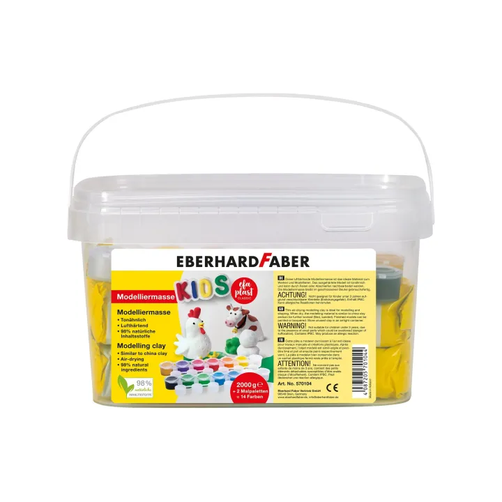 Eberhard Faber Matière à modeler EFA Plast Classic 2 kg, Blanc