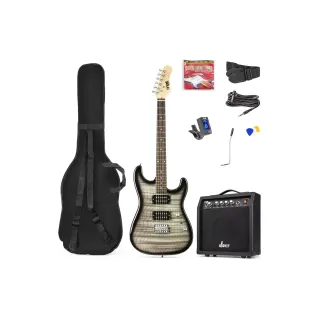 MAX Guitare électrique GigKit Quilted Style noir