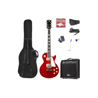 MAX Guitare électrique GigKit LP Style rouge