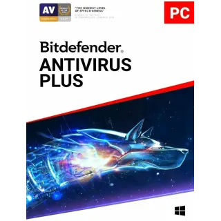 BitDefender Antivirus Plus (1 an, 1 poste)