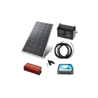 autosolar Systèmes insulaire 100 W avec onduleur et batterie de 110 Ah