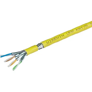 Wirewin Câble de pose VKW SFTP K7A L3 Cat 7A, S-FTP, 500 m, Jaune