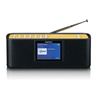 Lenco Radio DAB+ PDR-045 Bambou-Noir