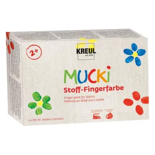 Kreul Peinture aux doigts Kreul Mucki 150 ml, 6 pièces