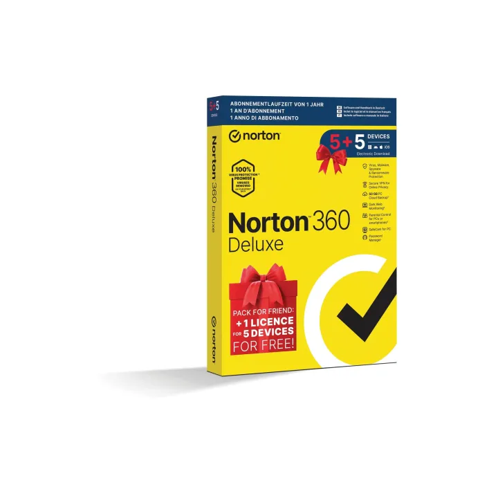 Norton Norton 360 Deluxe Box, 5+5 Dispositif, 1 an