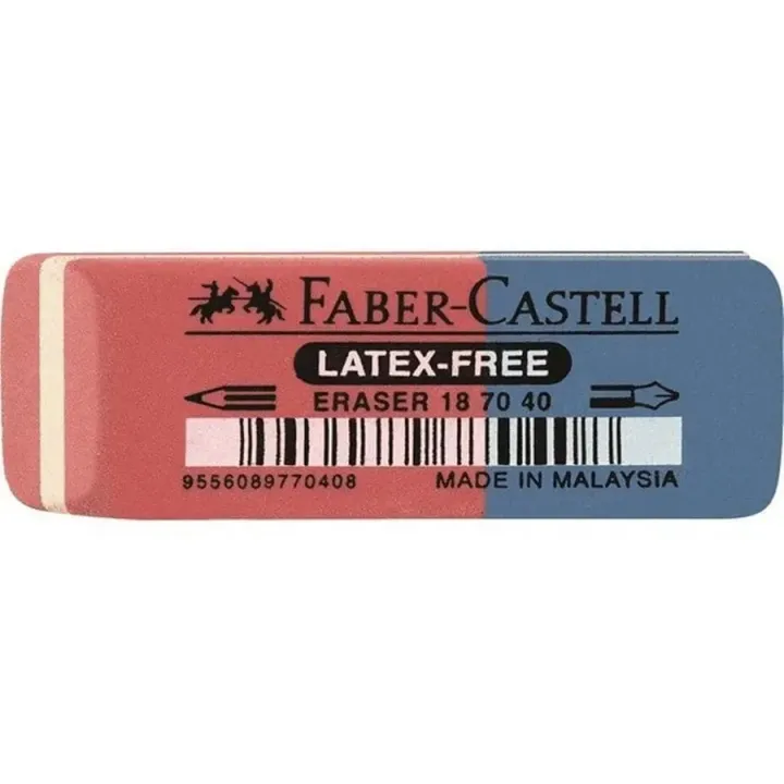 Faber-Castell Gomme 7070-40 Bleu-Rouge