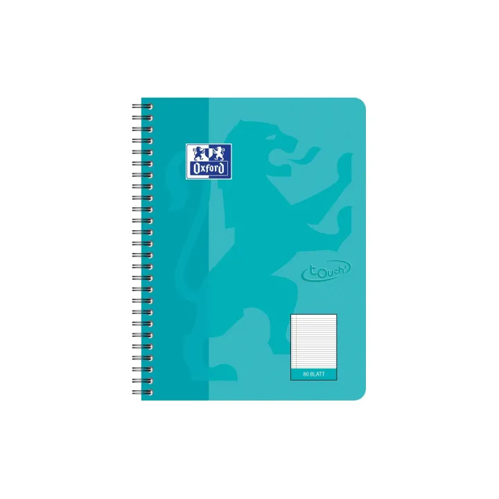 Oxford Carnet de notes Touch Collegeblock L27, B5, À lignes, Aqua, 5 pièces