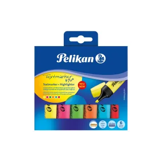 Pelikan Surligneur 490 Multicolore, 6 pièces