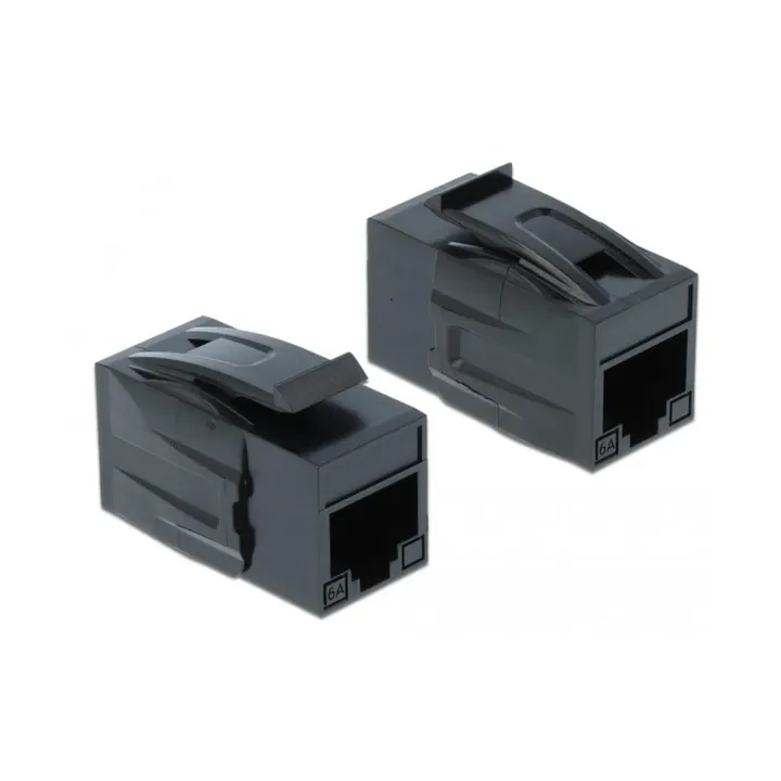 Delock Module Keystone RJ-45 - RJ-45, Cat.6A, UTP Noir