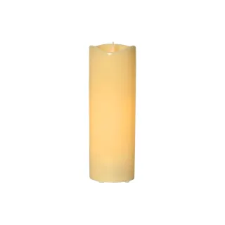 Star Trading Bougie LED Pillar Grande O 12 x 38 cm, Beige