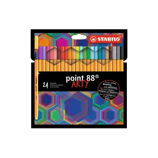 STABILO Fineliner Point 88 Arty Multicolore24 pièces