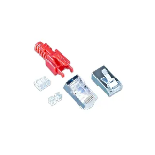 Wirewin Connecteur RJ45 KAT6A Securelock 10 Pièce-s, Rouge