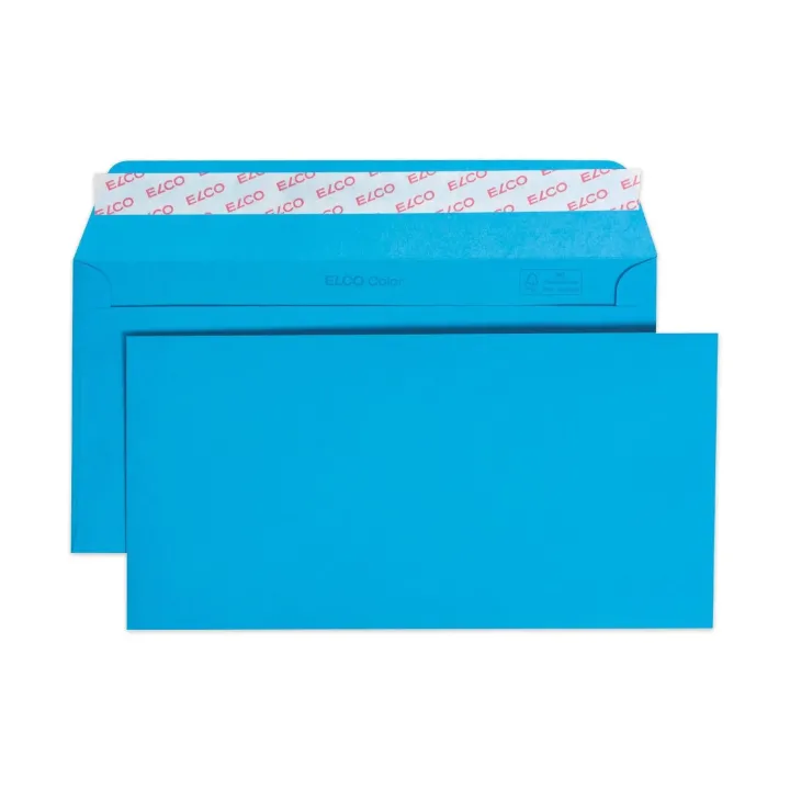 ELCO Enveloppe Color C5-6, Pas de fenêtres, 25 Pièce-s, Bleu