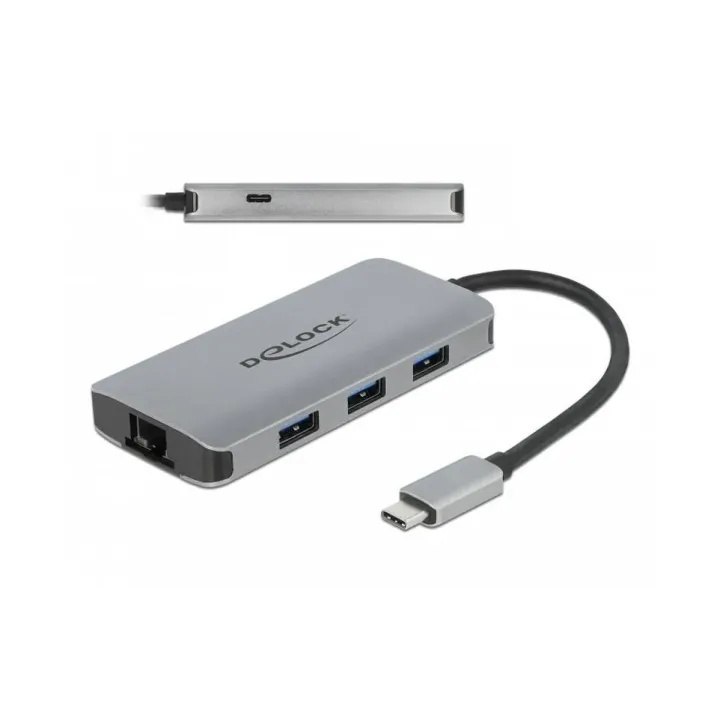 Delock Station daccueil USB-C – USB-A-LAN-PD 100W