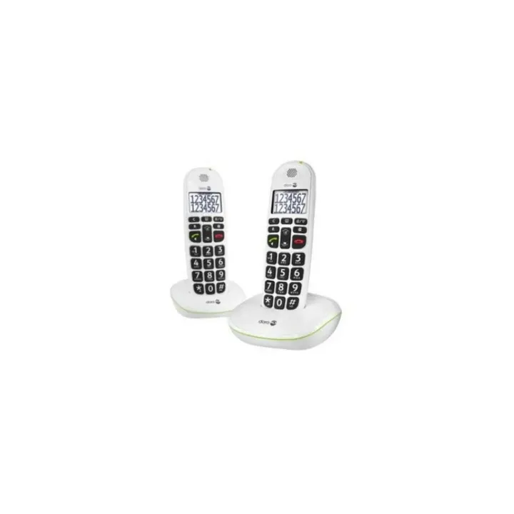 Doro Téléphone sans fil PhoneEasy 110 Duo  Blanc