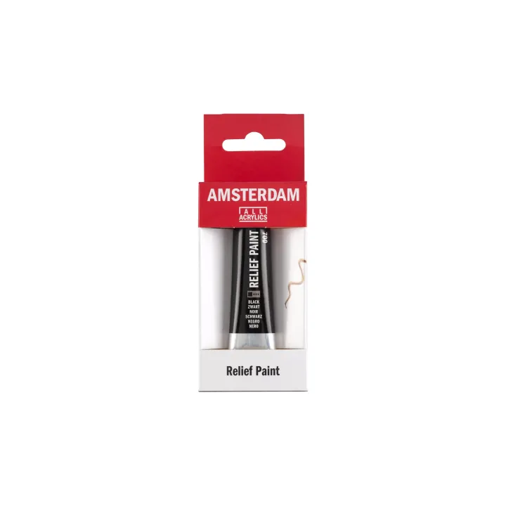 Amsterdam Peinture acrylique Reliefpaint 700 Noir opaque, 20 ml