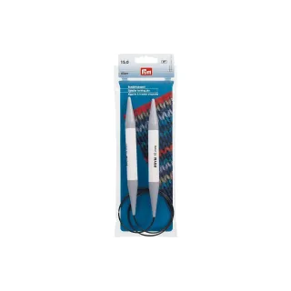 Prym Aiguille à tricoter circulaire Gris 15 mm x 80 cm, sachet, plastique