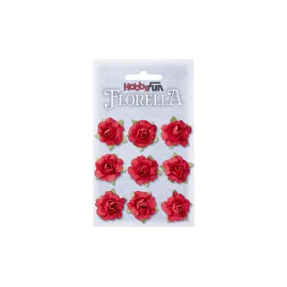 HobbyFun Décoration à éparpiller Florella 9 pièces, rouge