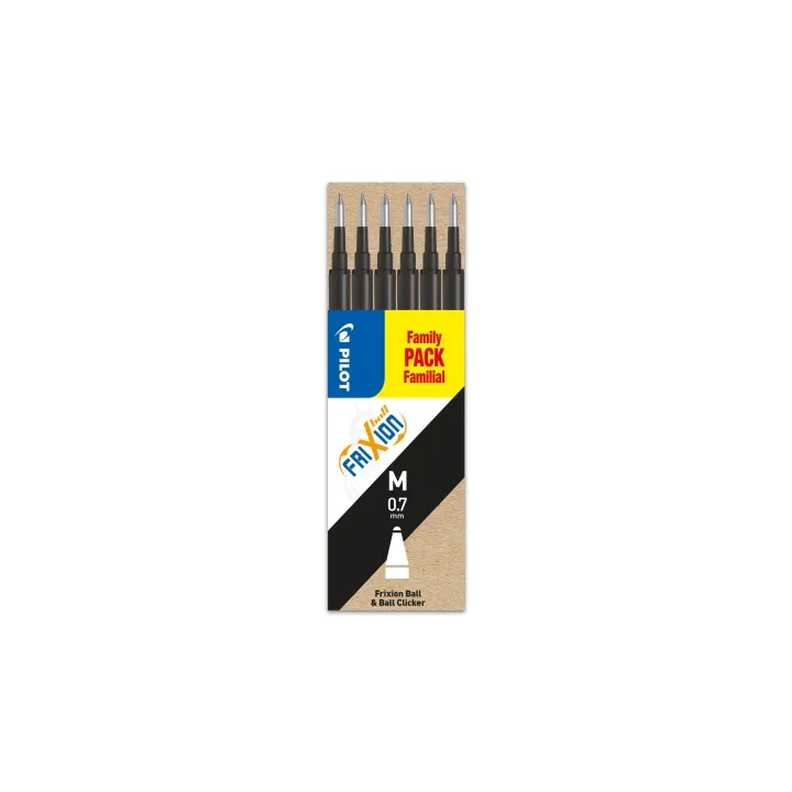 Pilot Cartouche FriXion Refill 6 pièces 0.7 mm, Noir