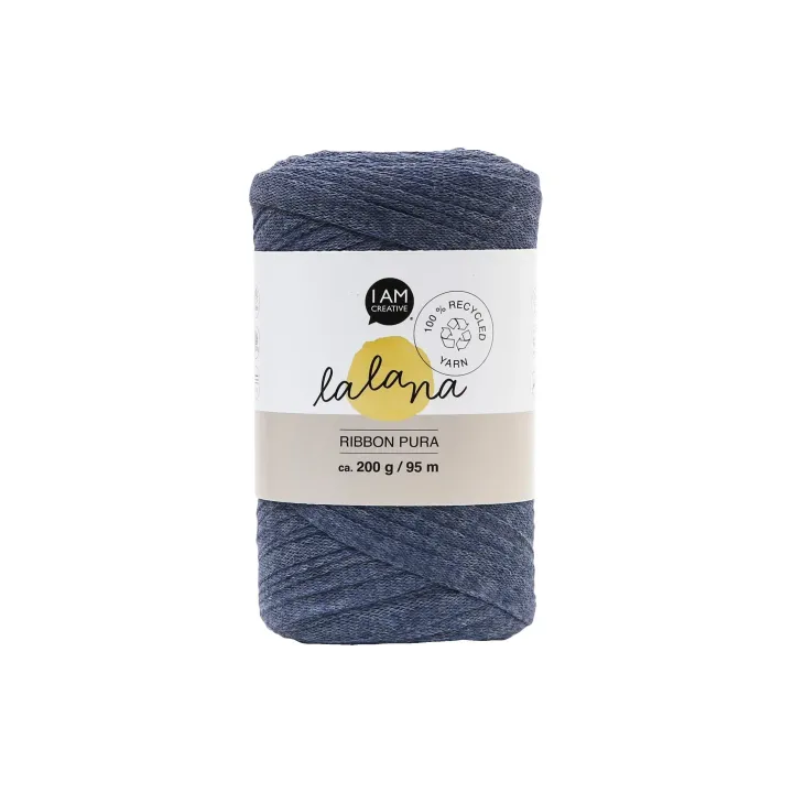 lalana Laine Ribbon Pura 200 g, Gris bleu